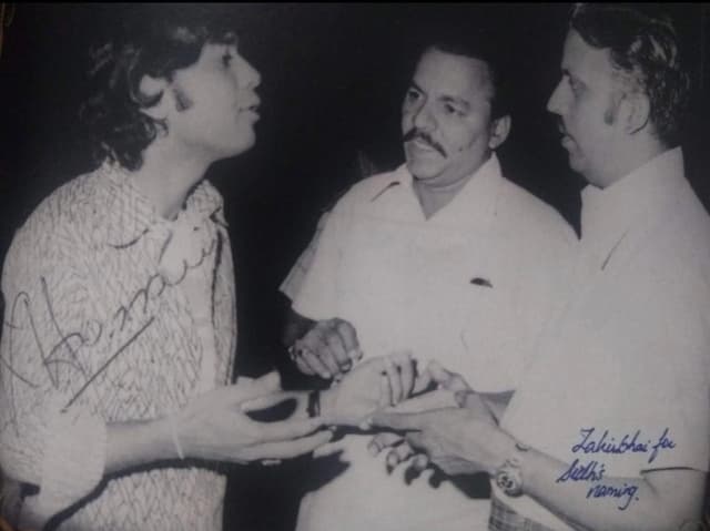 Mohan ji with Ustad Zakir Hussain ji